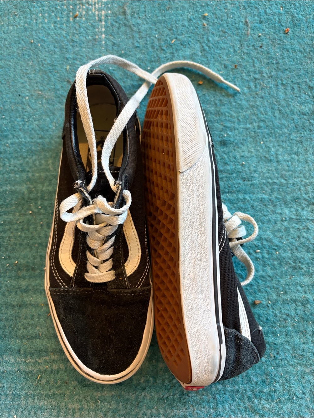 Vans Black and White Low-Top Skate Sneakers
